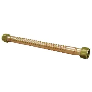Braided water heater flex connector, from our Laguna Niguel guide: Rinnai Tankless Water Heater Installation